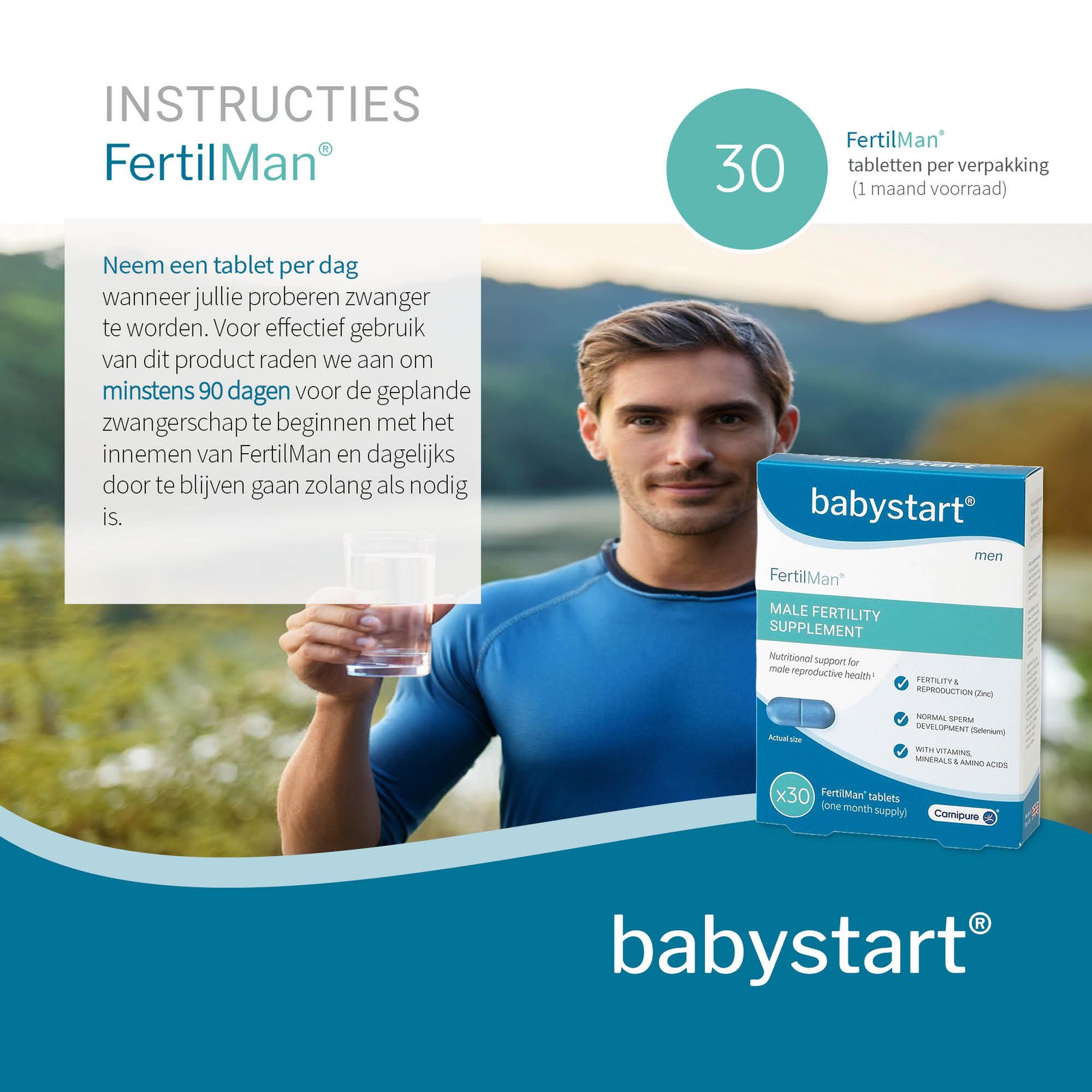 FertilMan® - voedingssupplement man vruchtbaarheid - 30 tabletten - Afbeelding 2