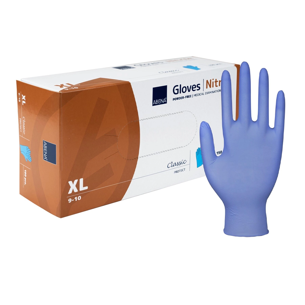 ABENA Handschoen nitril blauw - ongepoederd - maat XL - 150 stuks