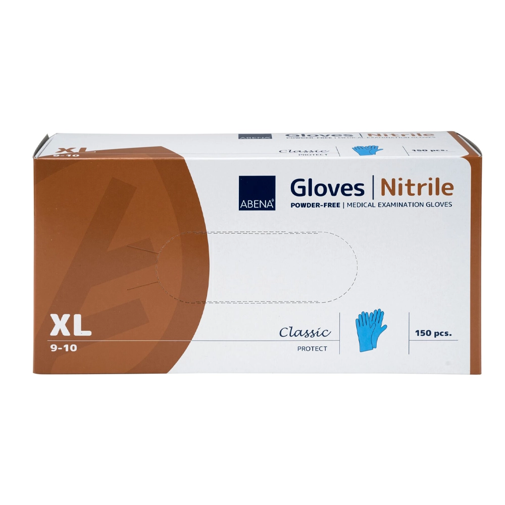 Abena Nitril handschoenen maat XL ongepoederd voorzijde