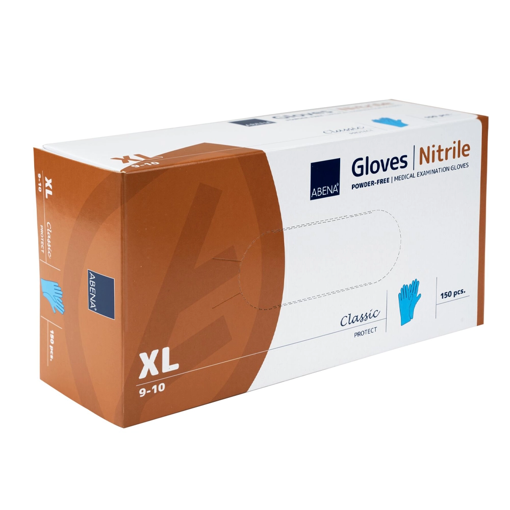 Abena Nitril handschoenen maat XL ongepoederd zijkant