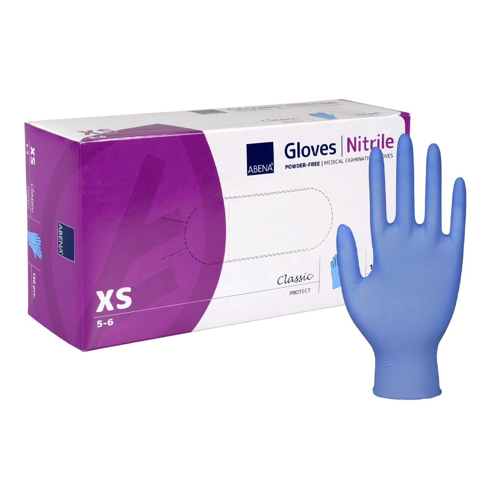 ABENA Handschoen nitril blauw - ongepoederd - maat XS - 150 stuks