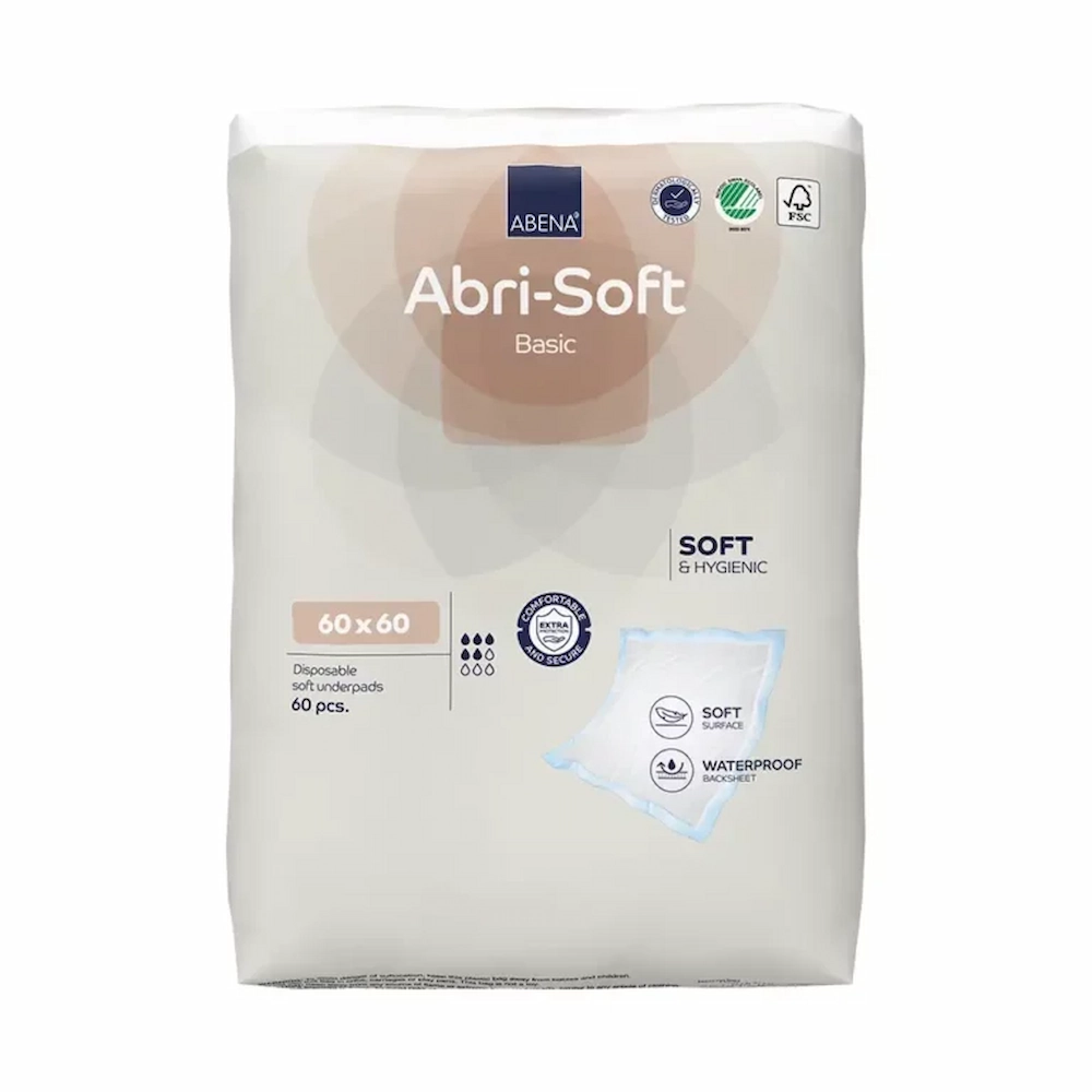 ABENA Abri-Soft Basic – onderleggers – 60 stuks – 60 x 60 cm