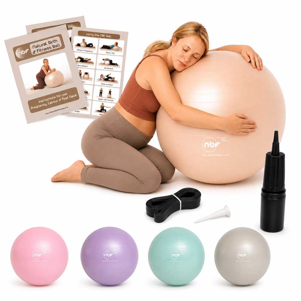 Birth ball met inhoud en verschillende kleuren ballen