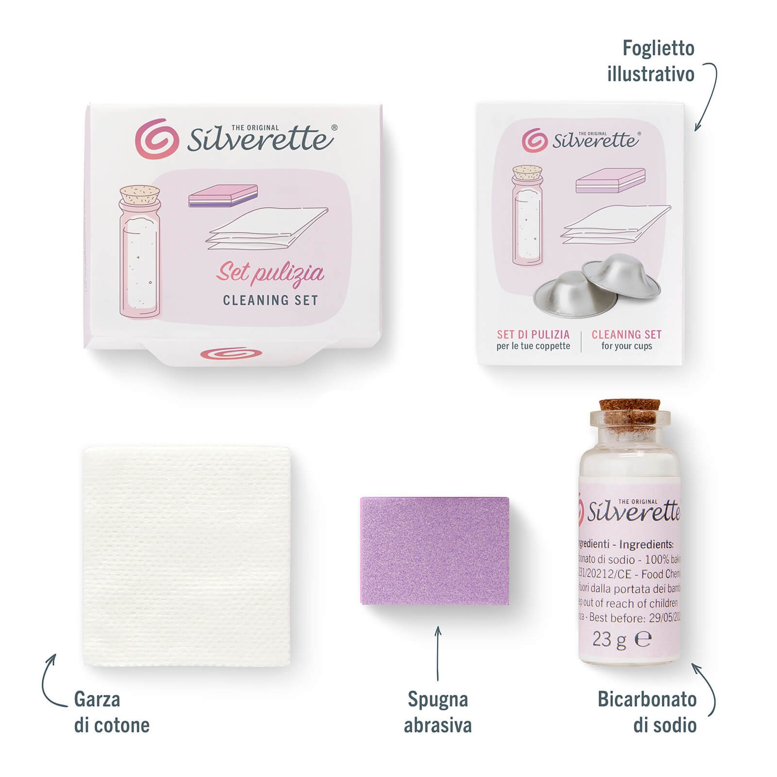 Silverette Cleaning kit content