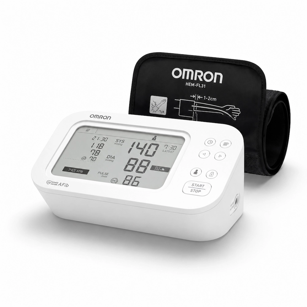Omron M6 Comfort AFib  - automatische bloeddrukmeter - M-L manchet (22-42 cm)