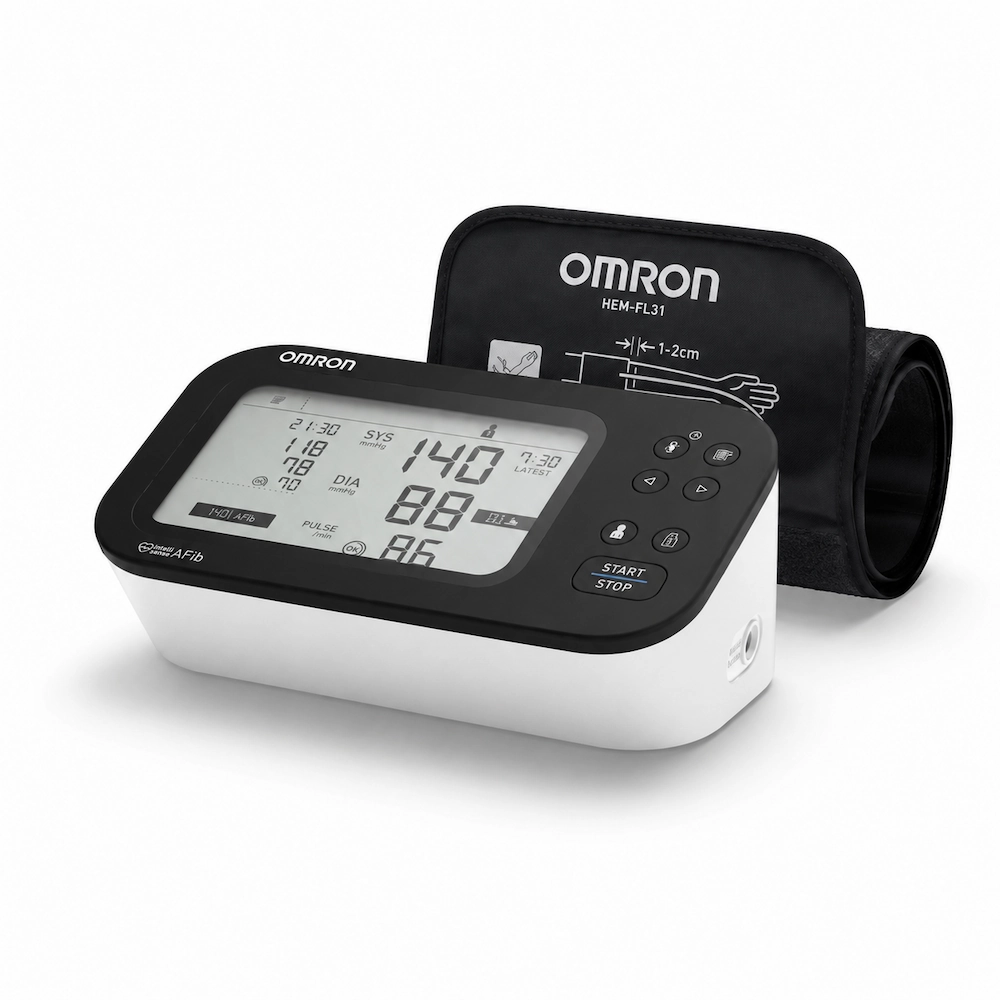 Omron M7 Intelli IT Afib  - automatische bloeddrukmeter- M-L mancher (22-42 cm)
