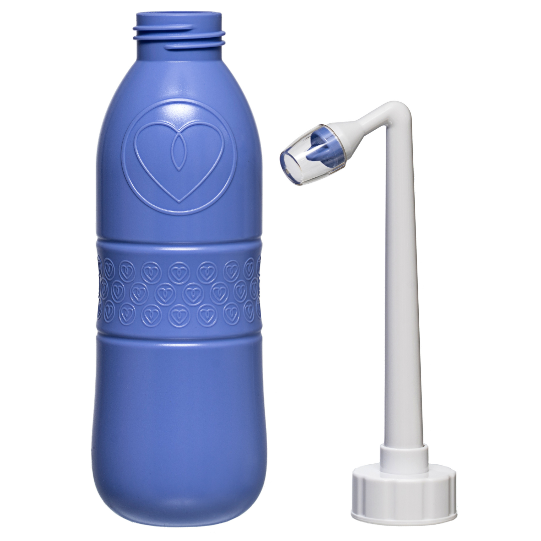 First Days Maternity Postpartum spoelfles – 650ml – blauw