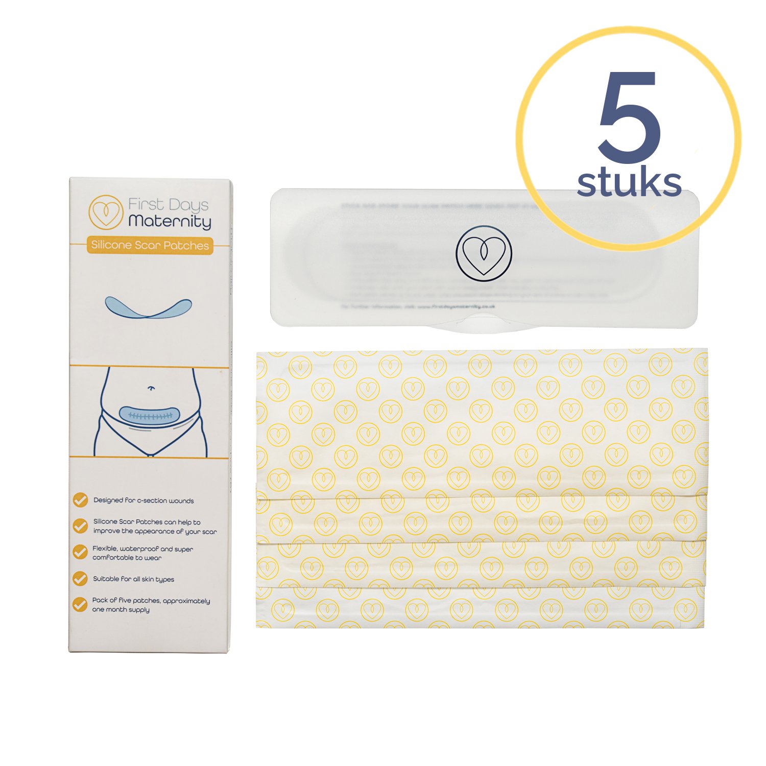 First Days Maternity Siliconen littekenpleisters - 5 stuks - Afbeelding 2
