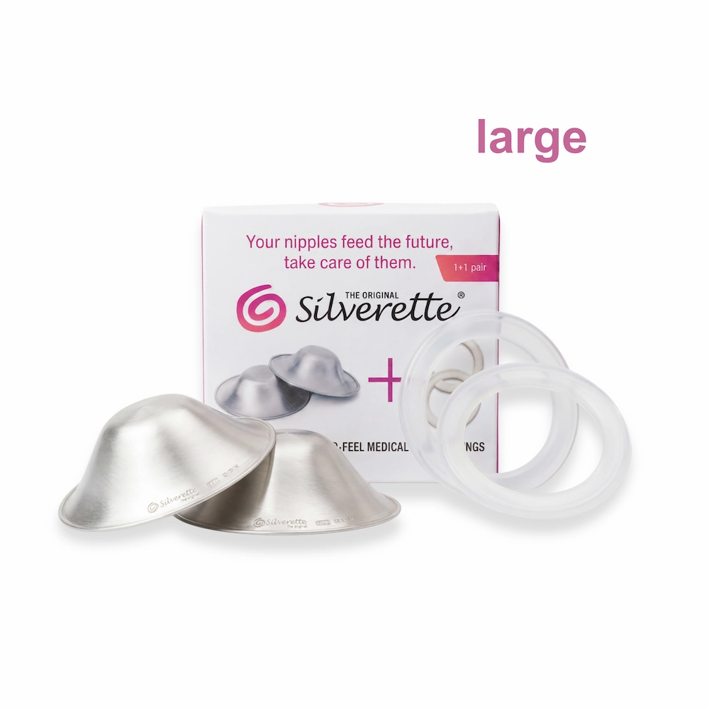 Silverette zilveren tepelkapjes - O-Feel ringen - large