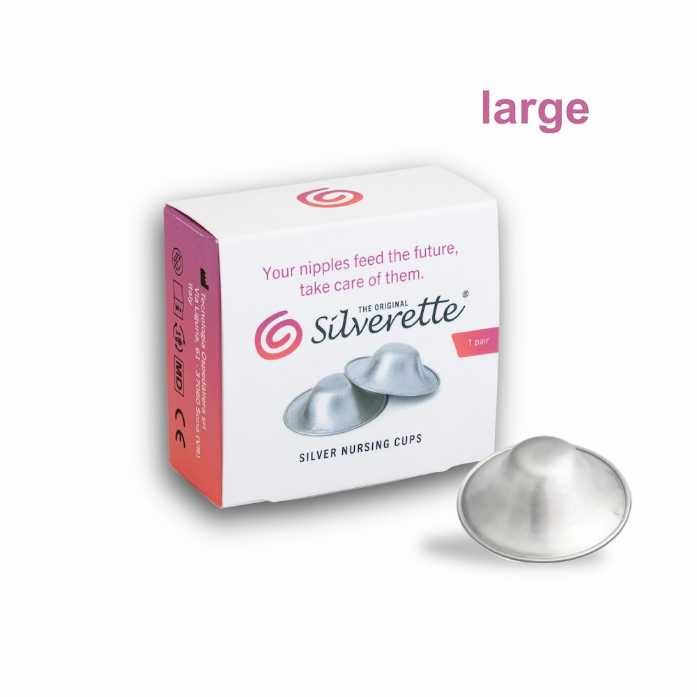 Silverette zilveren tepelkapjes - large