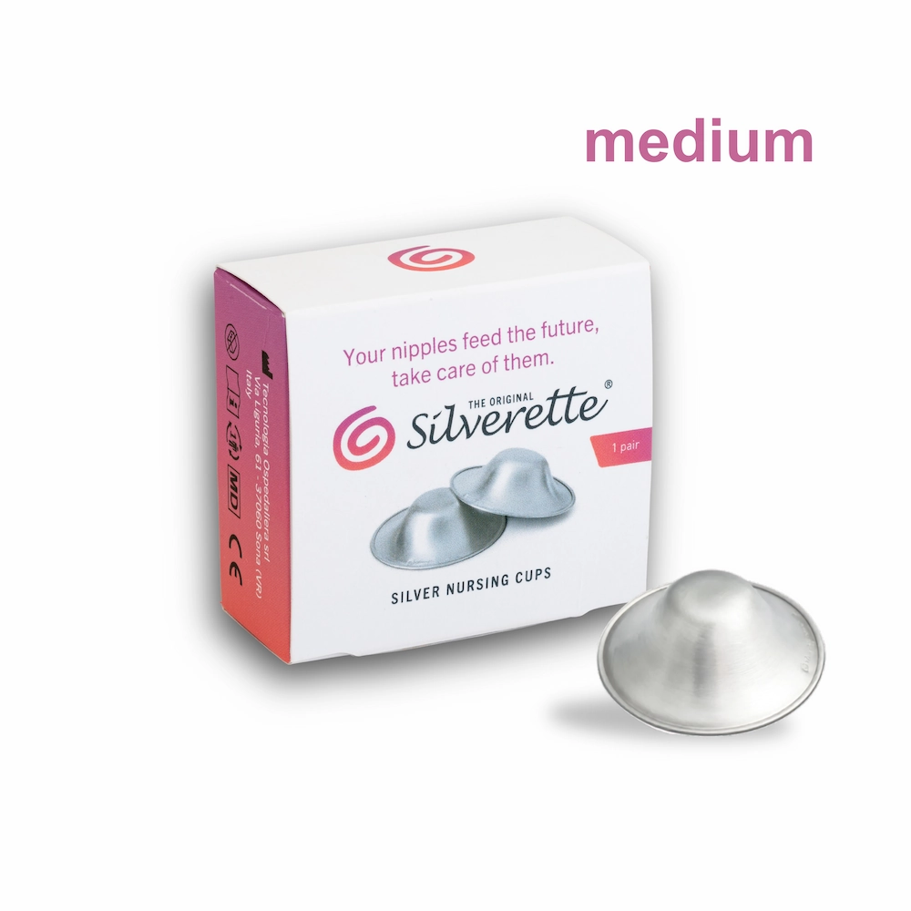 Silverette zilveren tepelkapjes - medium
